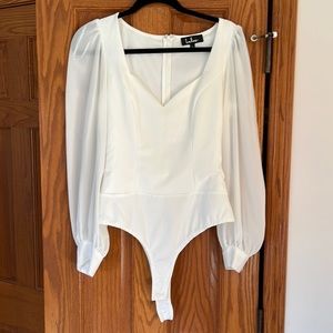 Lulus large white body suit. Worn once